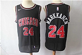 Bulls 24 Laur Markkanen Black Nike Swingman Stitched NBA Jersey,baseball caps,new era cap wholesale,wholesale hats